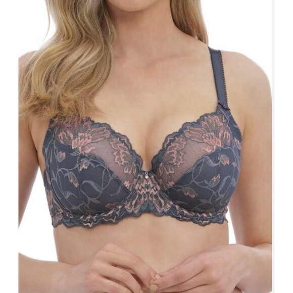 Fantasie Aubree Underwire Side Support Bra In Shadow Rose Sz 36DD New W/O Tag - Picture 2 of 9